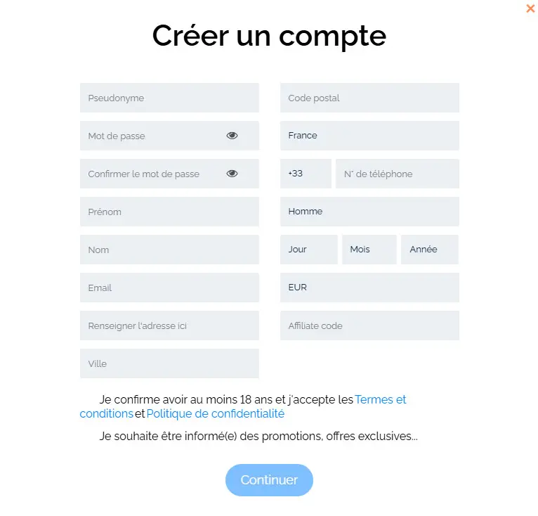 Registration process 42bet CASINO